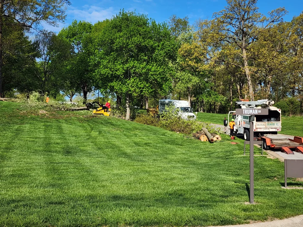 Preparation of turf at Jefferson Barracks National Cemetery