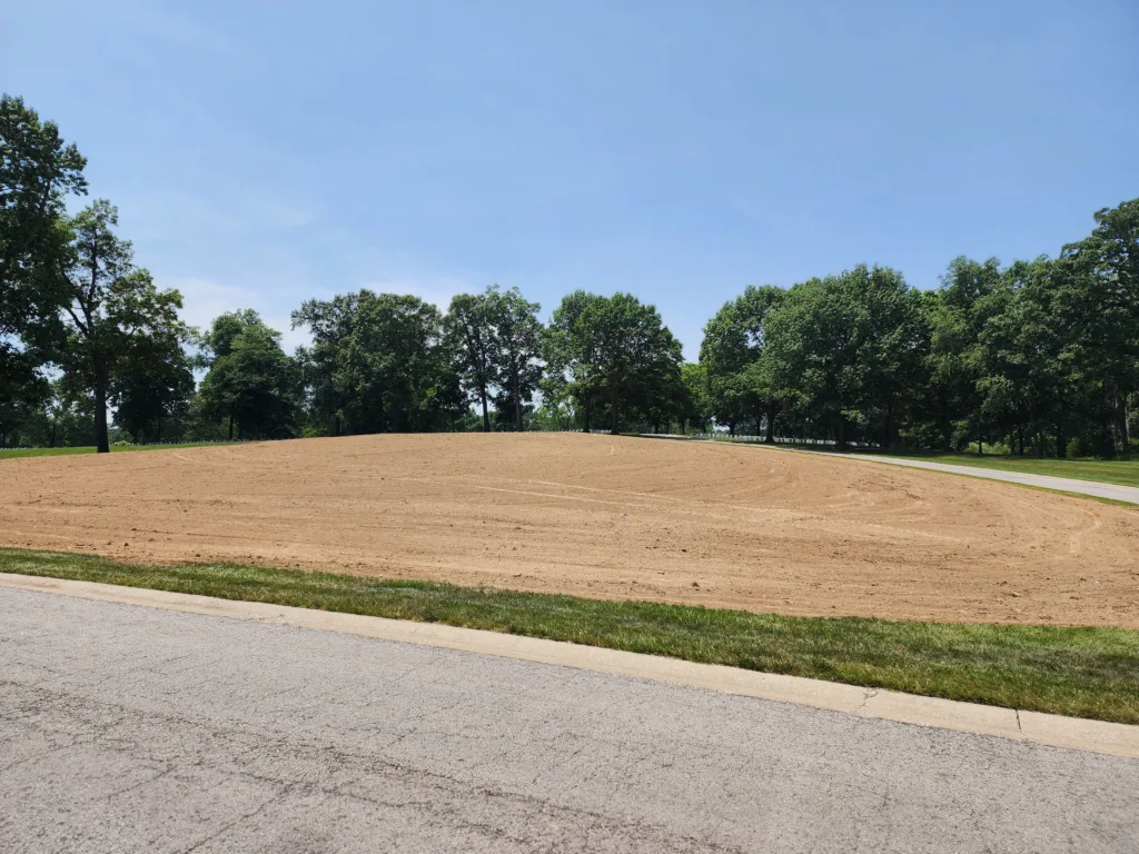 sod removal and grading at Jefferson Barracks National Cemetery
