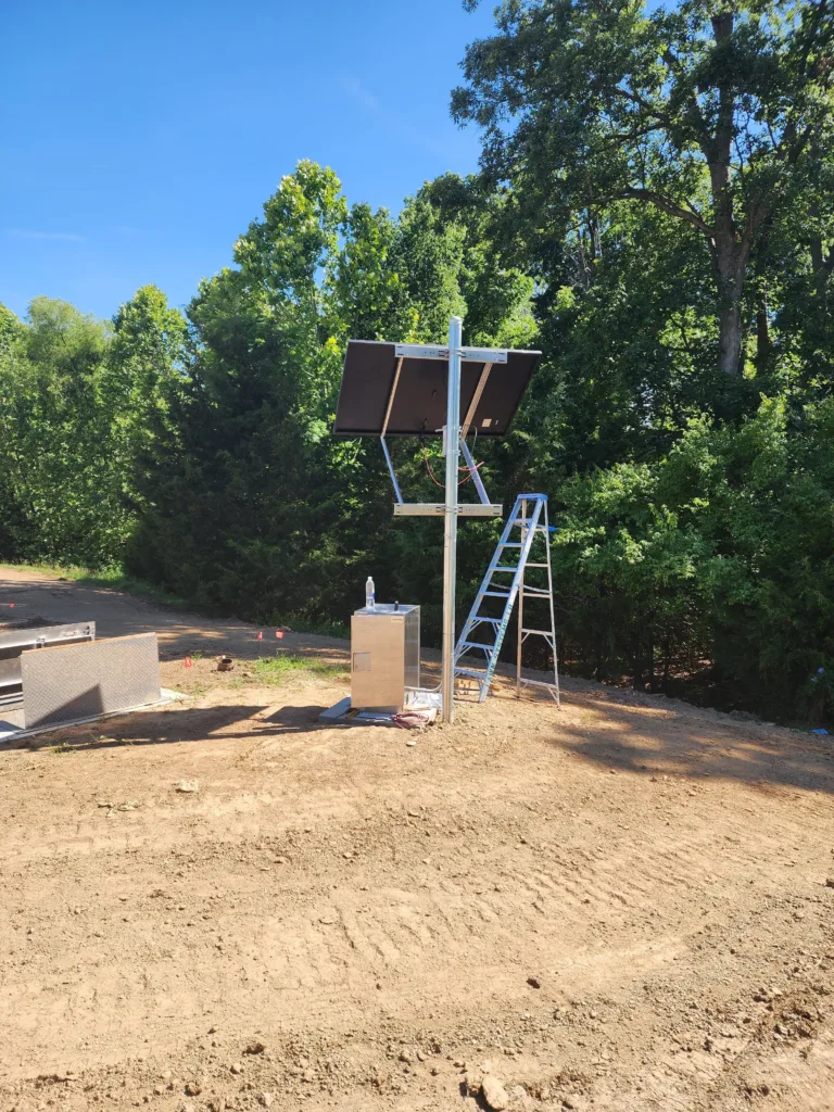Ground prep at Jefferson Barracks National Cemetery Sec 1KK.