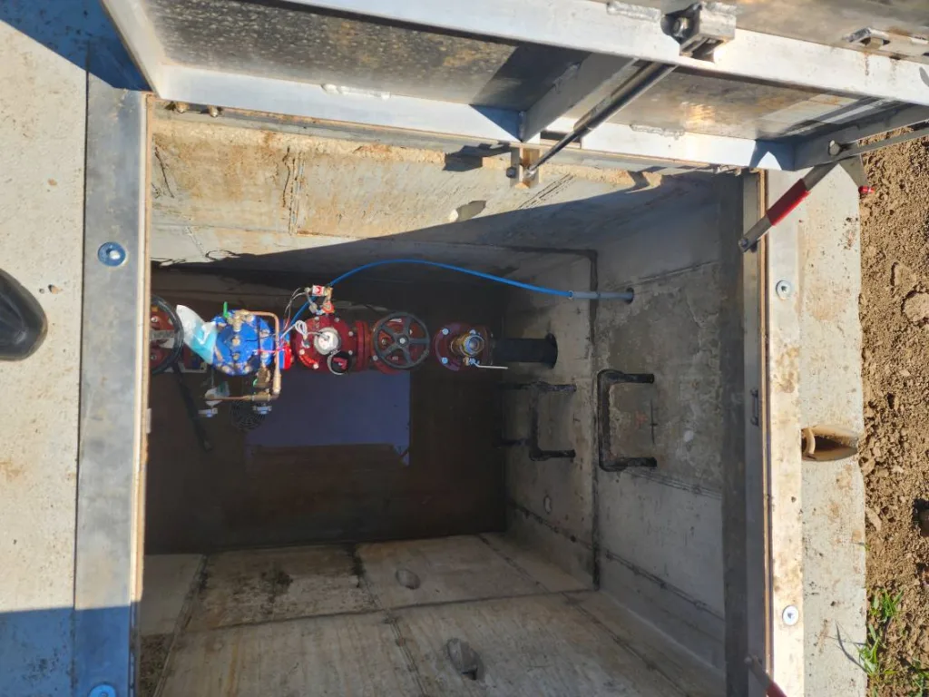 water valves at Jefferson Barracks National Cemetery