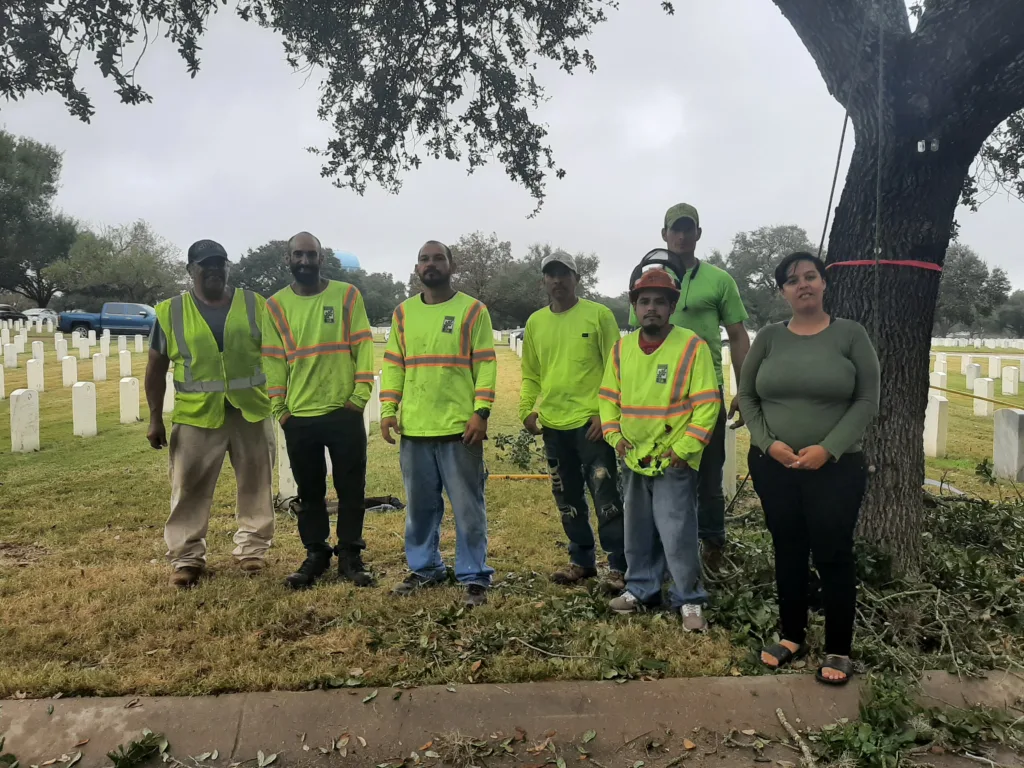 Supply Chain Management Landscaping and Tree removal team at Fort Sam Houston